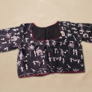 BLACK PURE COTTON BLOUSE